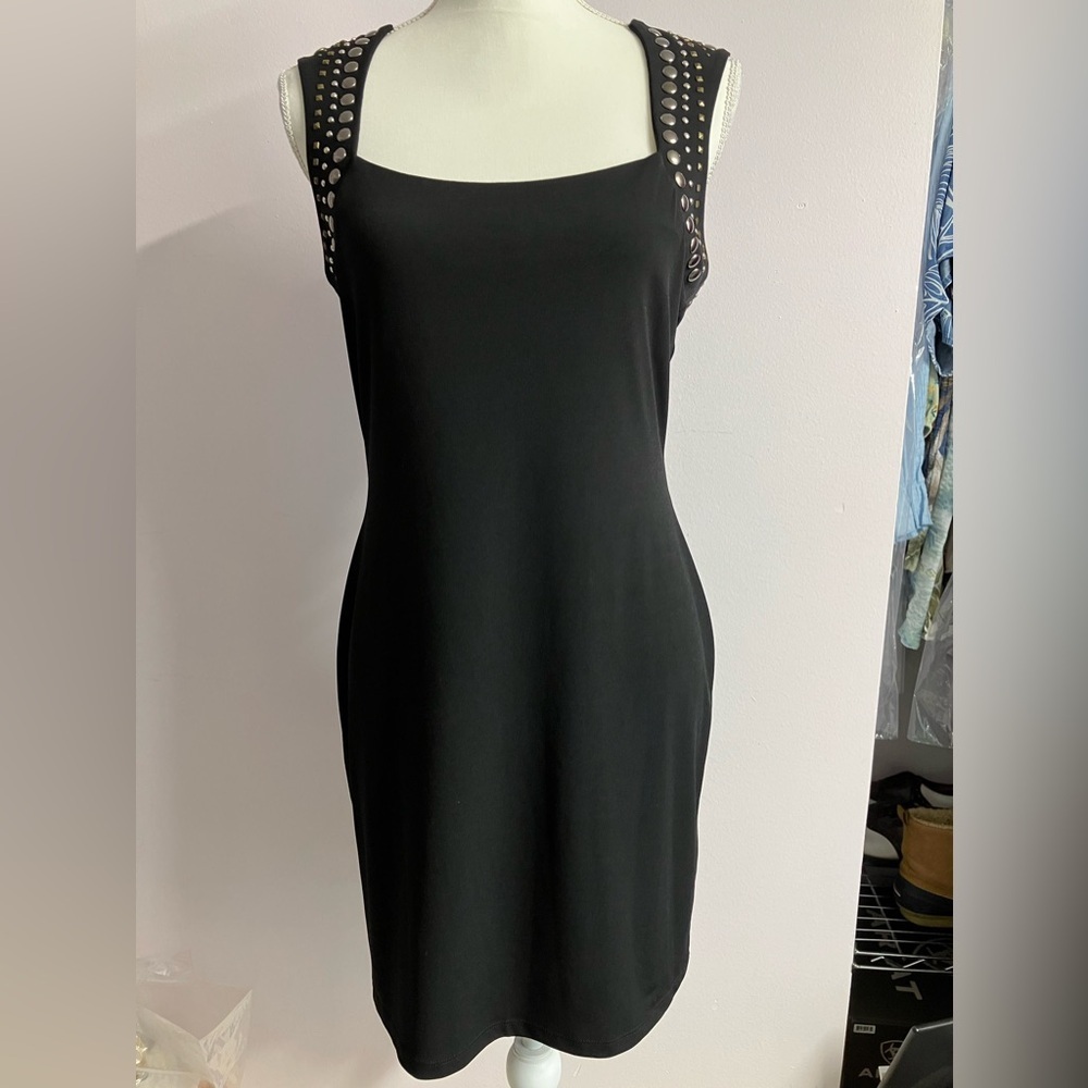 Women’s Contour Dress, Small, Metallic Embellishments, Black, by Rock & Republic